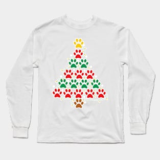 Wesite Christmas Tree Dog Long Sleeve T-Shirt